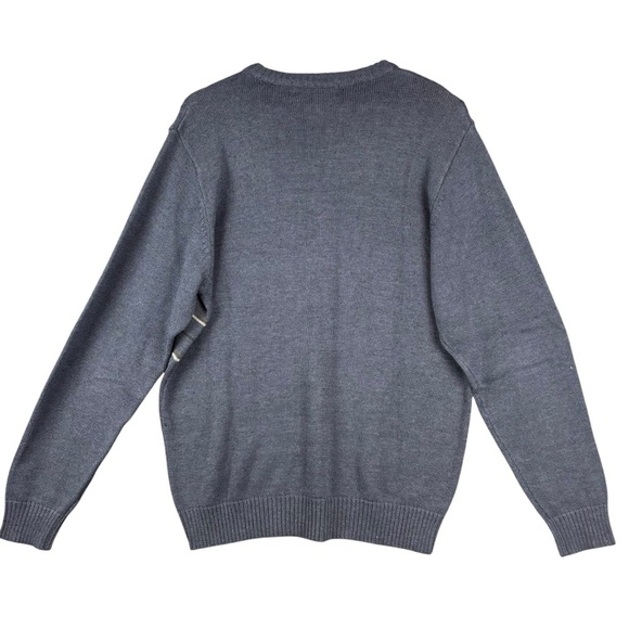 EUC Oscar de la Renta Blue Plaid Crewneck Sweater Sz Large - Picture 6 of 6